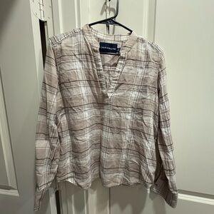 Calvin Klein Jeans Beige Plaid Shirt